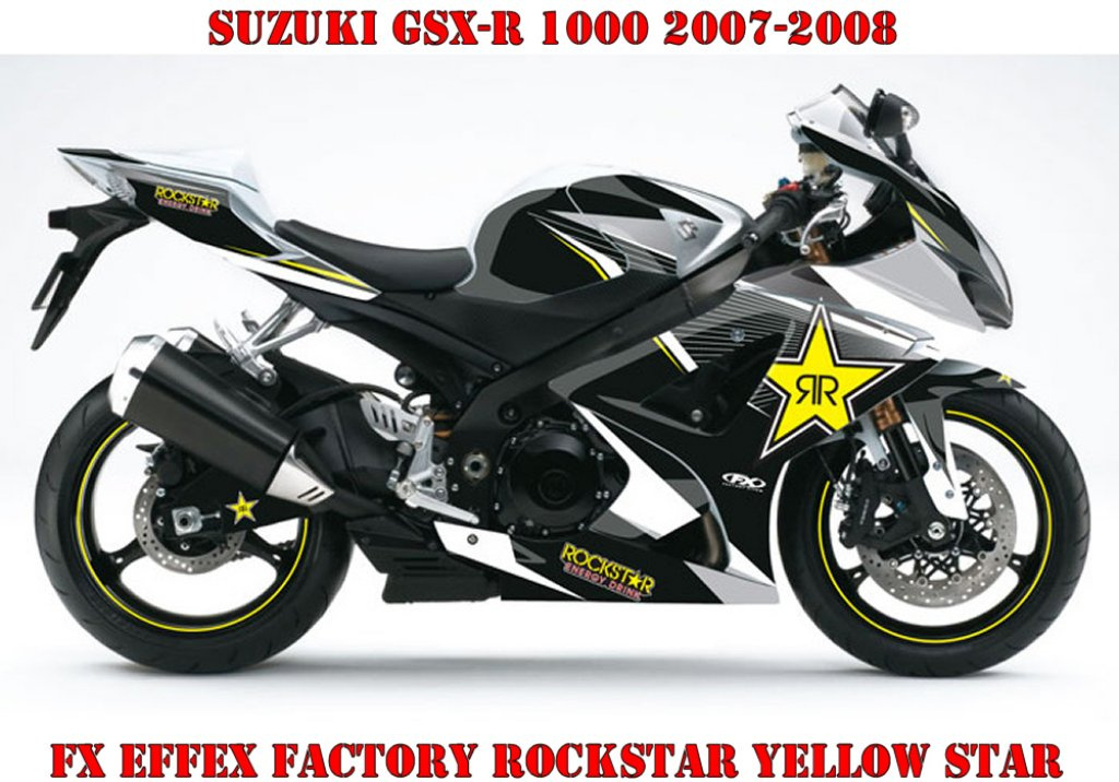 Rockstar Yellow Star für Suzuki GSX-R 1000 2007-2008